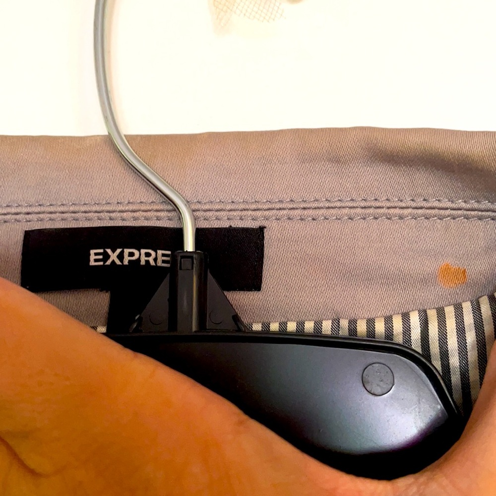 Express Blue Grey Tailored Structured Blazer Size… - image 4